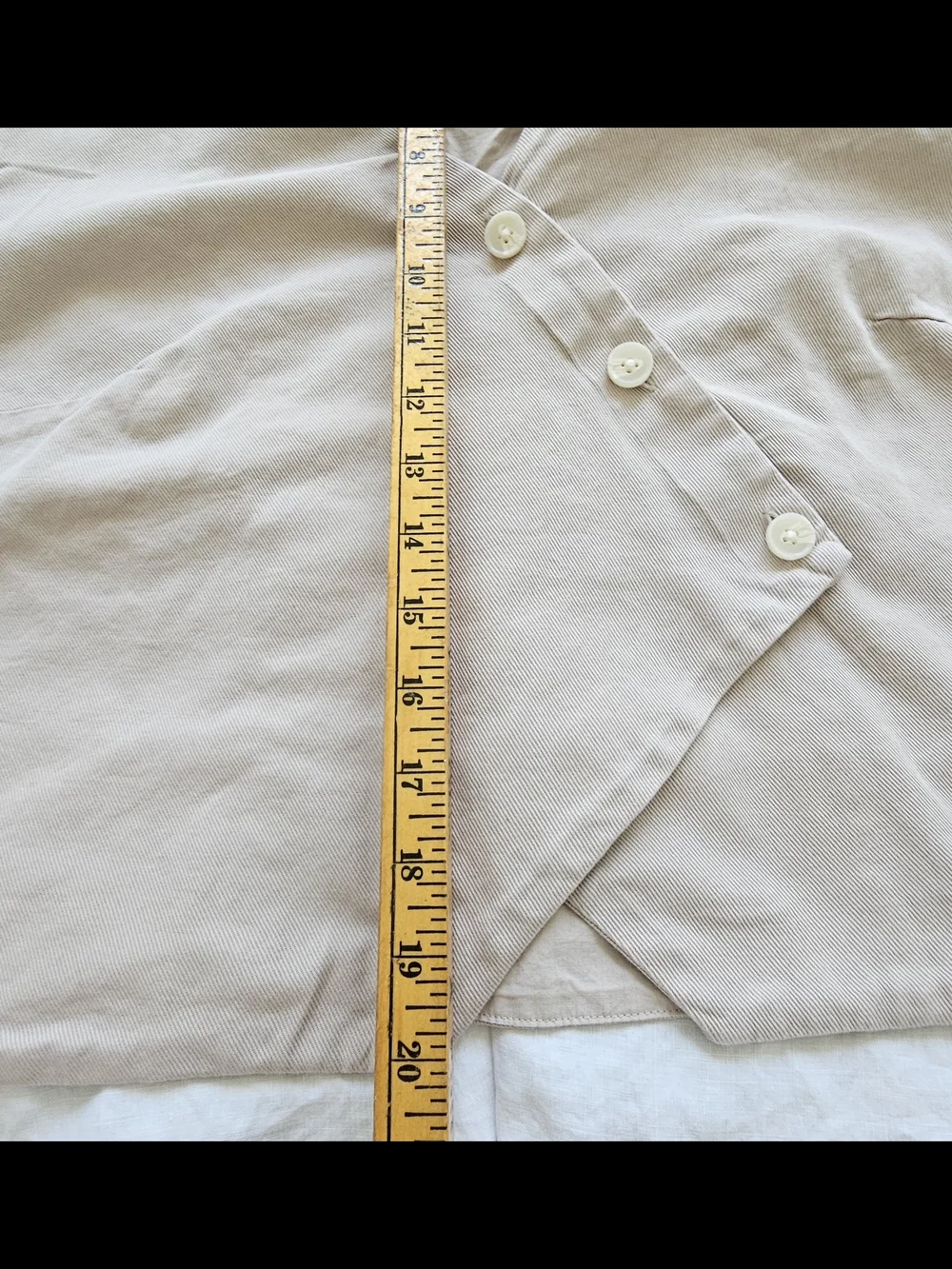 H&M Beige  Asymmetrical Wrap-Front Cotton Vest Size XXL - Picture 5 of 7